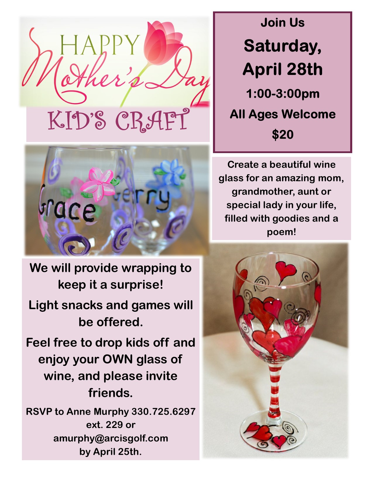 mother's day wine glass ideas